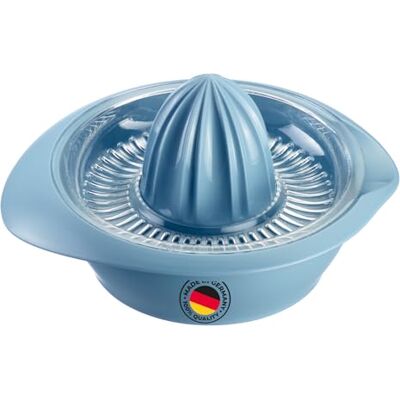 Westmark Citruspers met container, diameter 18,7 cm, inhoud 0,5 liter, kunststof, limoen, blauw, 3091227B Westmark Citruspers met container, diameter 18,7 cm, inhoud 0,5 liter, kunststof, limoen, blauw, 3091227B