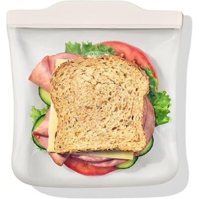 OXO Good Grips Herbruikbare siliconen zak sandwichzak (828 ml) haver OXO Good Grips Herbruikbare siliconen zak sandwichzak (828 ml) haver