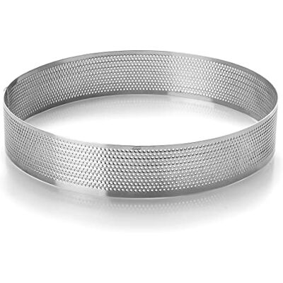 LACOR 68558 microgeperforeerde bakvorm van roestvrij staal 18/10, diameter 28 cm, hoogte 2 cm LACOR 68558 microgeperforeerde bakvorm van roestvrij staal 18/10, diameter 28 cm, hoogte 2 cm