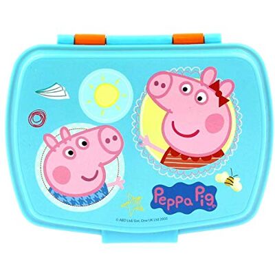 Stor Peppa Pig broodtrommel voor kinderen, rechthoekig, 1333 ml, BPA-vrij, duurzaam kunststof, ideaal voor school en snacks Stor Peppa Pig broodtrommel voor kinderen, rechthoekig, 1333 ml, BPA-vrij, duurzaam kunststof, ideaal voor school en snacks