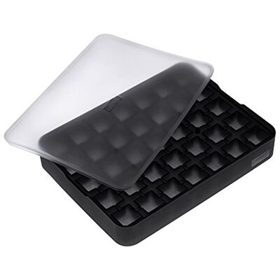 Lurch 240700 Ice ijsblokjesvorm van 100% platina, BPA-vrij, met deksel voor 12 ijsblokjes (2 x 2 cm), zwart Lurch 240700 Ice ijsblokjesvorm van 100% platina, BPA-vrij, met deksel voor 12 ijsblokjes (2 x 2 cm), zwart