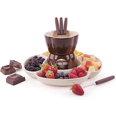 Excelsa Soul Kitchen Chocoladefondue, crème en bruin, 25 cl, 7 stuks Excelsa Soul Kitchen Chocoladefondue, crème en bruin, 25 cl, 7 stuks