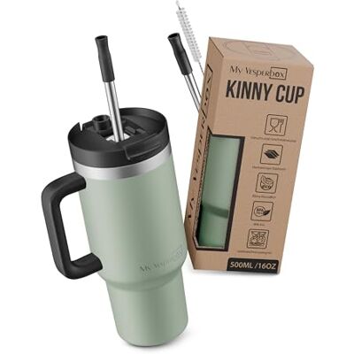 My Vesperbox Kinny Cup Roestvrijstalen thermosbeker met handvat en rietje (500/950/1200 ml) Thermosbeker voor koffie, ijs en dagelijks gebruik BPA-vrij, lekvrij, vaatwasmachinebestendig My Vesperbox Kinny Cup Roestvrijstalen thermosbeker met handvat en rietje (500/950/1200 ml) Thermosbeker voor koffie, ijs en dagelijks gebruik BPA-vrij, lekvrij, vaatwasmachinebestendig