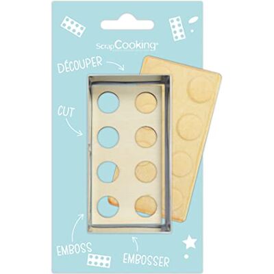 ScrapCooking 2096 Snijder + Embosser-set van roestvrij staal voor koekjes in reliëf mal accessoires gebak zandkoek spel bouwspeelgoed taart 2096 ScrapCooking 2096 Snijder + Embosser-set van roestvrij staal voor koekjes in reliëf mal accessoires gebak zandkoek spel bouwspeelgoed taart 2096
