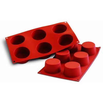 silikomart 26.102.00.0060 SF102 bakvorm muffin, 6 bakjes, siliconen, terracotta silikomart 26.102.00.0060 SF102 bakvorm muffin, 6 bakjes, siliconen, terracotta