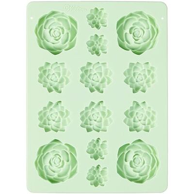 Wilton 14 holtes Succulente Siliconen Snoepvorm Wilton 14 holtes Succulente Siliconen Snoepvorm