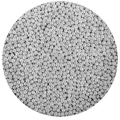 Brand New Cake BrandNewCake® Suikerparels, metallic, zilverkleurig, Ø 4 mm, 80 g, eetbare decoratie voor taarten en gebak Brand New Cake BrandNewCake® Suikerparels, metallic, zilverkleurig, Ø 4 mm, 80 g, eetbare decoratie voor taarten en gebak