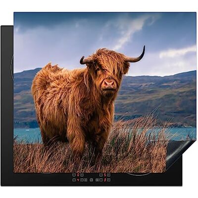 KitchenYeah © Bescherming voor inductiekookplaat, 57 x 51 cm, decoratie, keuken, beschermd, glaskeramiek, Schotse Highlander, bergen, water, natuur, koe KitchenYeah © Bescherming voor inductiekookplaat, 57 x 51 cm, decoratie, keuken, beschermd, glaskeramiek, Schotse Highlander, bergen, water, natuur, koe