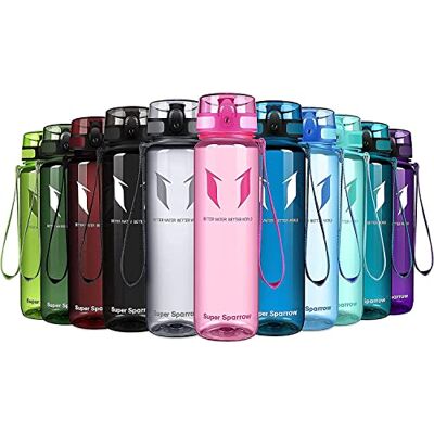 Super Sparrow waterfles, drinkfles, BPA-vrij, geschikt voor sporten, wandelen, school, kantoor, buiten, 1000 ml Super Sparrow waterfles, drinkfles, BPA-vrij, geschikt voor sporten, wandelen, school, kantoor, buiten, 1000 ml