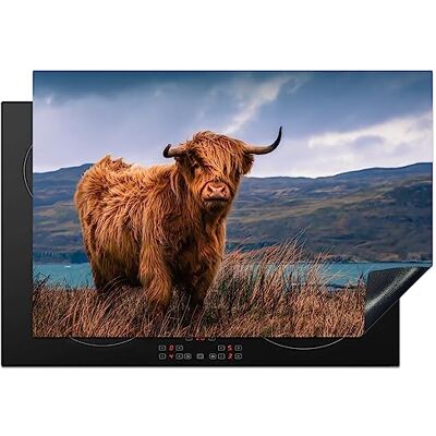 KitchenYeah © Bescherming voor inductiekookplaat, 77 x 51 cm, decoratie, keuken, beschermd, glaskeramiek, Schotse Highlander, bergen, water, natuur, koe KitchenYeah © Bescherming voor inductiekookplaat, 77 x 51 cm, decoratie, keuken, beschermd, glaskeramiek, Schotse Highlander, bergen, water, natuur, koe