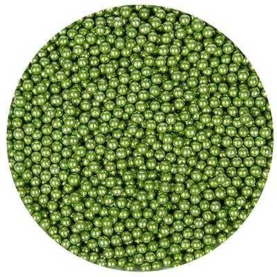 Brand New Cake BrandNewCake® Suikerparels, metallic, groen, Ø 4 mm, 80 g, eetbare decoratie voor taarten, perfect voor gebak en desserts Brand New Cake BrandNewCake® Suikerparels, metallic, groen, Ø 4 mm, 80 g, eetbare decoratie voor taarten, perfect voor gebak en desserts