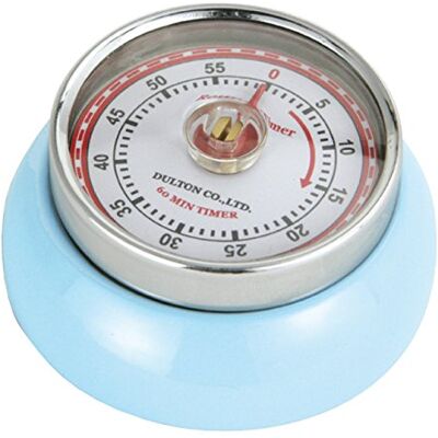 Zassenhaus Retro magnetische keukentimer, 60 minuten, 7,9 cm, lichtblauw Zassenhaus Retro magnetische keukentimer, 60 minuten, 7,9 cm, lichtblauw