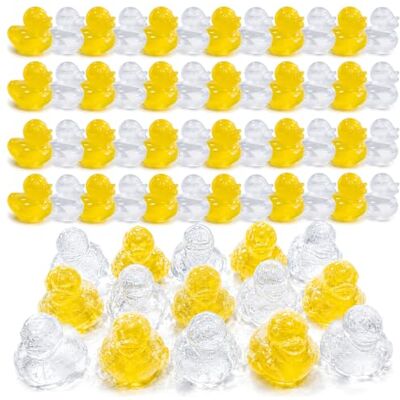 com-four ® 64 herbruikbare ijsblokjes in eendenvorm Kleurrijke ijsblokjes voor dranken, eendendesign, herbruikbaar, perfect voor cocktails en feestjes com-four ® 64 herbruikbare ijsblokjes in eendenvorm Kleurrijke ijsblokjes voor dranken, eendendesign, herbruikbaar, perfect voor cocktails en feestjes