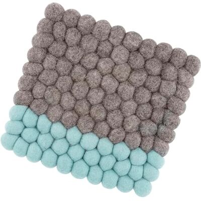 Cilio Lana Due onderzetter van vilt, wasbaar, van schapenwol, voor warme potten, borden, vormen en pannen, hittebestendig tot 100 °C, vilten ballen, 21 × 21 cm, vierkant, Cilio Lana Due onderzetter van vilt, wasbaar, van schapenwol, voor warme potten, borden, vormen en pannen, hittebestendig tot 100 °C, vilten ballen, 21 × 21 cm, vierkant,