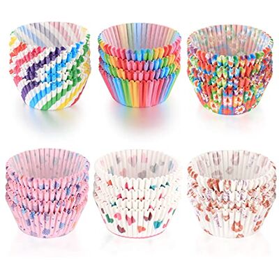 pzihao 600 stuks muffinvormen van papier, muffins, cupcakes, regenboog, bakpapier, dessert, feest, verjaardag, bruiloft pzihao 600 stuks muffinvormen van papier, muffins, cupcakes, regenboog, bakpapier, dessert, feest, verjaardag, bruiloft