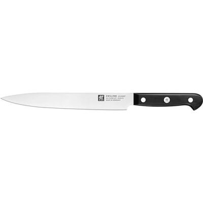 ZWILLING Gourmet Snijmes, 20 cm, speciaal roestvrij staal, ergonomische handgreep van kunststof, zwart, gemaakt in Duitsland ZWILLING Gourmet Snijmes, 20 cm, speciaal roestvrij staal, ergonomische handgreep van kunststof, zwart, gemaakt in Duitsland