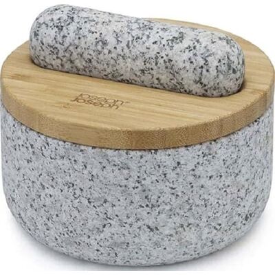 Joseph Joseph Dash Stamper en Vijzel Stenen Cfabriek, Natuurlijk Graniet Met Bamboe Deksel Slijpgereedschap voor Kruiden, Pesto Poeder, Kruiden Joseph Joseph Dash Stamper en Vijzel Stenen Cfabriek, Natuurlijk Graniet Met Bamboe Deksel Slijpgereedschap voor Kruiden, Pesto Poeder, Kruiden