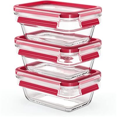 Emsa N10511 Clip&Close 3-delige set van glas, rechthoekig, van polypropyleen, hygiënisch, geur- en smaakneutraal, 100% BPA-vrij, vries- en magnetronbestendig, vaatwasmachinebestendig,Blauw en geel Emsa N10511 Clip&Close 3-delige set van glas, rechthoekig, van polypropyleen, hygiënisch, geur- en smaakneutraal, 100% BPA-vrij, vries- en magnetronbestendig, vaatwasmachinebestendig,Blauw en geel