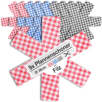 com-four ® 9 x pannenbeschermers Ø 38 cm van vilt, hittebestendig com-four ® 9 x pannenbeschermers Ø 38 cm van vilt, hittebestendig