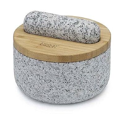 Joseph Joseph Dash Stamper en Vijzel Stenen Cfabriek, Natuurlijk Graniet Met Bamboe Deksel Slijpgereedschap voor Kruiden, Pesto Poeder, Kruiden Joseph Joseph Dash Stamper en Vijzel Stenen Cfabriek, Natuurlijk Graniet Met Bamboe Deksel Slijpgereedschap voor Kruiden, Pesto Poeder, Kruiden