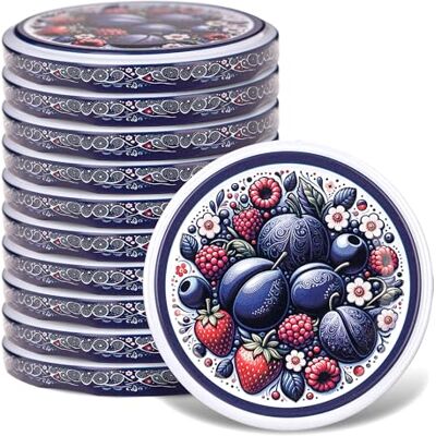 KADAX Schroefdeksels fi 66 mm 10 stuks Twist-Off metaal met luchtdichte afdichting, herbruikbare reservedeksels voor potten en glazen potten KADAX Schroefdeksels fi 66 mm 10 stuks Twist-Off metaal met luchtdichte afdichting, herbruikbare reservedeksels voor potten en glazen potten