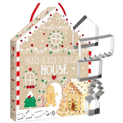 ScrapCooking SCRAP COOKING 3975 uitsteekvormen voor peperkoekhuis, 5 uitsteekvormen van roestvrij staal, voor Gingerbread House ScrapCooking SCRAP COOKING 3975 uitsteekvormen voor peperkoekhuis, 5 uitsteekvormen van roestvrij staal, voor Gingerbread House