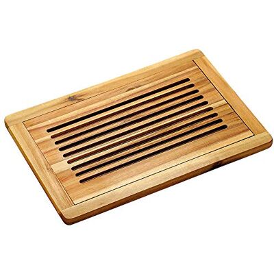 Kesper 28105 Broodplank met afneembaar snijrooster van acaciahout, 47,5 x 32 x 2 cm Kesper 28105 Broodplank met afneembaar snijrooster van acaciahout, 47,5 x 32 x 2 cm