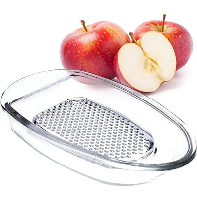 KADAX Ovale glazen fruitrasp Appelrasp voor babyvoeding appelrasp glazen rasp rasp rasp rasp gemberrasp (L: 22,2 cm, transparant) KADAX Ovale glazen fruitrasp Appelrasp voor babyvoeding appelrasp glazen rasp rasp rasp rasp gemberrasp (L: 22,2 cm, transparant)