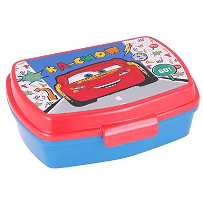 Stor Cars broodtrommel voor kinderen, rechthoekig, 1333 ml, BPA-vrij, duurzaam kunststof, ideaal voor school en snacks Stor Cars broodtrommel voor kinderen, rechthoekig, 1333 ml, BPA-vrij, duurzaam kunststof, ideaal voor school en snacks