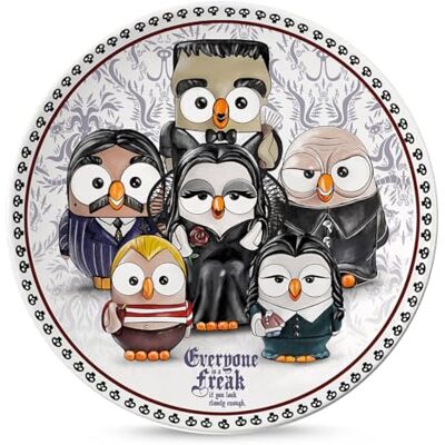 Egan The Addams Family pizzabord van porselein Egan The Addams Family pizzabord van porselein