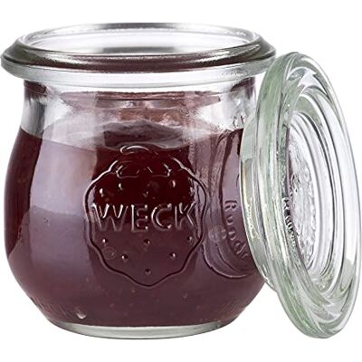 APS Weck Set van 12 glazen 75 ml met deksel Ø 5,5 cm hoogte 6 cm mini tulpenvorm APS Weck Set van 12 glazen 75 ml met deksel Ø 5,5 cm hoogte 6 cm mini tulpenvorm