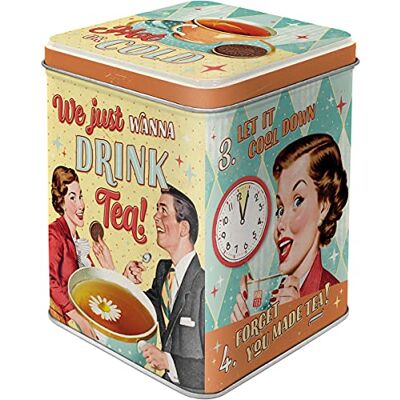 ART Retro theedoos, 100 g, Tea & Cookies Together cadeau-idee voor theeliefans, losse theecontainer en theezakjes, vintage design ART Retro theedoos, 100 g, Tea & Cookies Together cadeau-idee voor theeliefans, losse theecontainer en theezakjes, vintage design