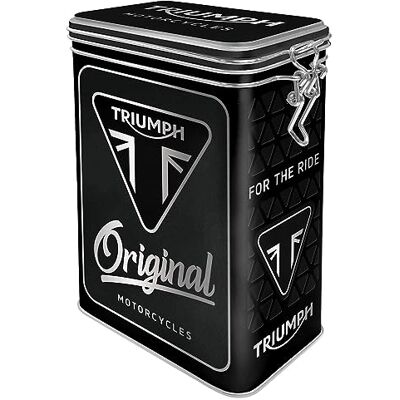 ART Triumph Retro koffieblik 1,3 liter Original Motorcycles cadeau-idee voor motorrijders, officieel gelicentieerd product (OLP), container met aromadeksel, vintage design ART Triumph Retro koffieblik 1,3 liter Original Motorcycles cadeau-idee voor motorrijders, officieel gelicentieerd product (OLP), container met aromadeksel, vintage design