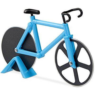 Relaxdays Pizzasnijder voor fiets, roestvrij staal, voor pizza en deeg, blauw Relaxdays Pizzasnijder voor fiets, roestvrij staal, voor pizza en deeg, blauw