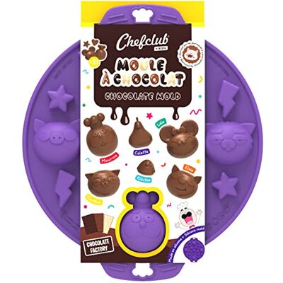 Chefclub Kids Chocoladevorm siliconen – 21 vormen – BPA-vrij – flexibel Friends, 21 chocolaatjes, voedselveilige siliconen, BPA-vrij, anti-aanbaklaag, flexibel, oven -40 °C tot 230 °C Chefclub Kids Chocoladevorm siliconen – 21 vormen – BPA-vrij – flexibel Friends, 21 chocolaatjes, voedselveilige siliconen, BPA-vrij, anti-aanbaklaag, flexibel, oven -40 °C tot 230 °C