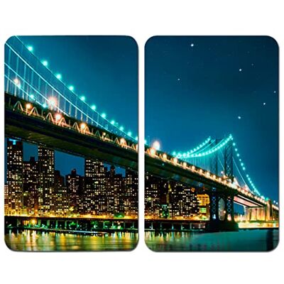 WENKO Kookplaatbescherming ‘Brooklyn‘, beschermplaat voor inductiekookplaat, gasfornuis, vitrokeramische kookplaat, gehard glas, 2 stuks, 30 x 52 cm WENKO Kookplaatbescherming ‘Brooklyn‘, beschermplaat voor inductiekookplaat, gasfornuis, vitrokeramische kookplaat, gehard glas, 2 stuks, 30 x 52 cm