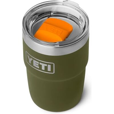 YETI Rambler stapelbare beker Olive/King Crab Orange 8 oz / 236 ml Geïsoleerde roestvrijstalen koffiemok met Durasip keramische voering met MagSlider deksel (niet lekvrij) YETI Rambler stapelbare beker Olive/King Crab Orange 8 oz / 236 ml Geïsoleerde roestvrijstalen koffiemok met Durasip keramische voering met MagSlider deksel (niet lekvrij)