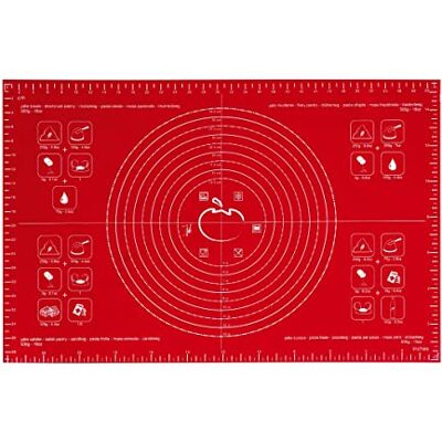mastrad Groot bakblad Bakopslag Anti-aanbaklaag Zacht Ovenbestendig Met Recepten BPA-vrije siliconen Rood 40 x 60 cm mastrad Groot bakblad Bakopslag Anti-aanbaklaag Zacht Ovenbestendig Met Recepten BPA-vrije siliconen Rood 40 x 60 cm