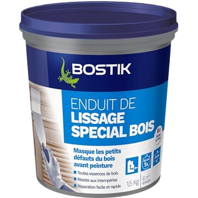 Bostik Gladmakende pasta, klaar voor gebruik, eenvoudig aan te brengen, binnengebruik, pot van 1,5 kg, wit Bostik Gladmakende pasta, klaar voor gebruik, eenvoudig aan te brengen, binnengebruik, pot van 1,5 kg, wit