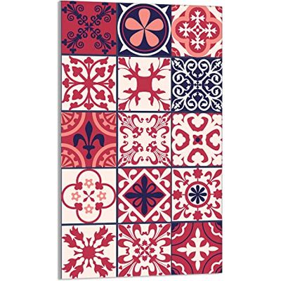 DarHaus Afdekplaat van glas, 30 x 52 cm, voor elektrisch fornuis, inductie, decoratie, spatbescherming, snijplank, mozaïek, rood DarHaus Afdekplaat van glas, 30 x 52 cm, voor elektrisch fornuis, inductie, decoratie, spatbescherming, snijplank, mozaïek, rood