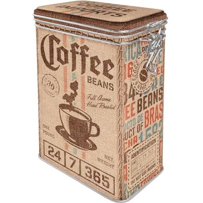 ART Retro koffiebox, 1,3 liter, koffiezak, cadeau-idee voor koffiefans, container met aromadeksel, vintage design ART Retro koffiebox, 1,3 liter, koffiezak, cadeau-idee voor koffiefans, container met aromadeksel, vintage design