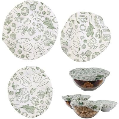 COOK CONCEPT KB6041 – deksel van herbruikbare stof, 3 stuks, opslag van andere accessoires COOK CONCEPT KB6041 – deksel van herbruikbare stof, 3 stuks, opslag van andere accessoires
