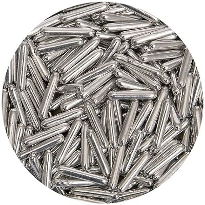Brand New Cake BrandNewCake® Suikerstokjes, metaal, zilver, 80 g, decoratie voor taart, feestelijke sprinkles Brand New Cake BrandNewCake® Suikerstokjes, metaal, zilver, 80 g, decoratie voor taart, feestelijke sprinkles