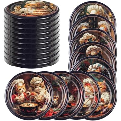 KADAX Schroefdeksels fi 82 mm 10 stuks Twist-Off metaal met luchtdichte afdichting, herbruikbare reservedeksels voor potten en glazen potten KADAX Schroefdeksels fi 82 mm 10 stuks Twist-Off metaal met luchtdichte afdichting, herbruikbare reservedeksels voor potten en glazen potten