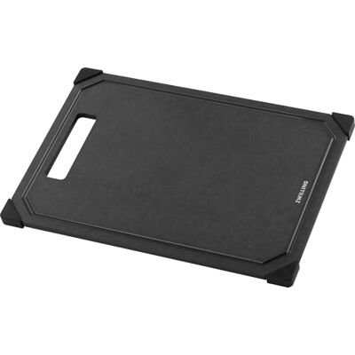 ZWILLING Snijplank 31 x 21 cm van houtvezel, houtvezel, met sapgroef, antislip, vaatwasmachinebestendig, zwart ZWILLING Snijplank 31 x 21 cm van houtvezel, houtvezel, met sapgroef, antislip, vaatwasmachinebestendig, zwart