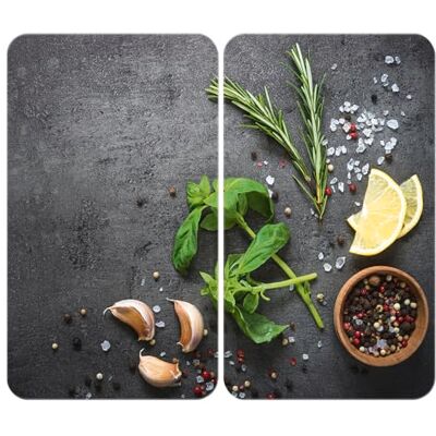 WENKO Afdekplaten voor alle warmtebronnen van gehard glas, set van 2, ideaal als snijplank, hygiënisch, krasbestendig en schokbestendig, 30 x 52 cm WENKO Afdekplaten voor alle warmtebronnen van gehard glas, set van 2, ideaal als snijplank, hygiënisch, krasbestendig en schokbestendig, 30 x 52 cm