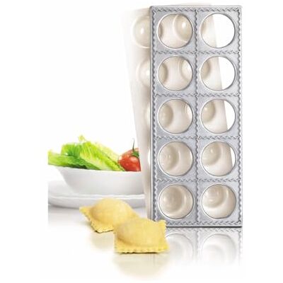 La Bonne Graine Pasta Party N7893 Ravioli-plaat en stamper, vierkant, groot La Bonne Graine Pasta Party N7893 Ravioli-plaat en stamper, vierkant, groot