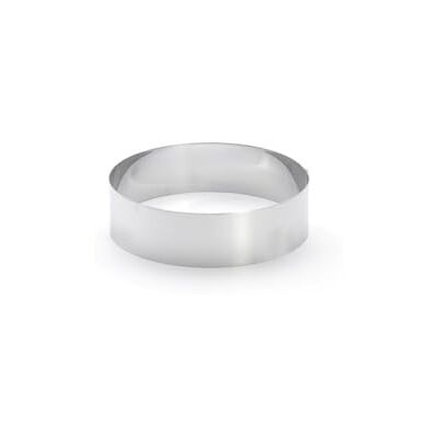 DE BUYER taartcirkel, roestvrij staal, 4,5 cm hoog, roestvrij staal, zilver, 16 x 16 x 4,5 cm DE BUYER taartcirkel, roestvrij staal, 4,5 cm hoog, roestvrij staal, zilver, 16 x 16 x 4,5 cm