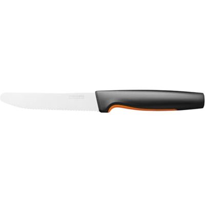 Fiskars Tomatenmes, functionele vorm, totale lengte: 23 cm Japans roestvrij staal/kunststof, zwart/oranje, 1057543 Fiskars Tomatenmes, functionele vorm, totale lengte: 23 cm Japans roestvrij staal/kunststof, zwart/oranje, 1057543