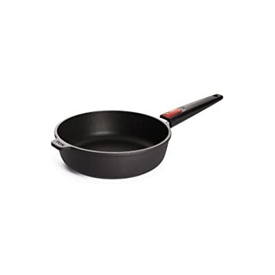 Woll Kookpan, speciaal voor het koken op inductiekookplaten, met hoge rand en afneembaar handvat, 24 cm, zwart Woll Kookpan, speciaal voor het koken op inductiekookplaten, met hoge rand en afneembaar handvat, 24 cm, zwart